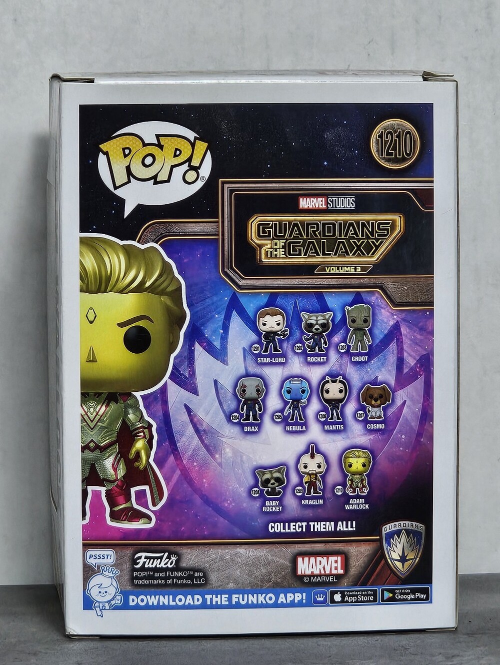 Funko Pop. Guardian of the Galaxy Adam Warlock #1210 - Picture 2 of 5